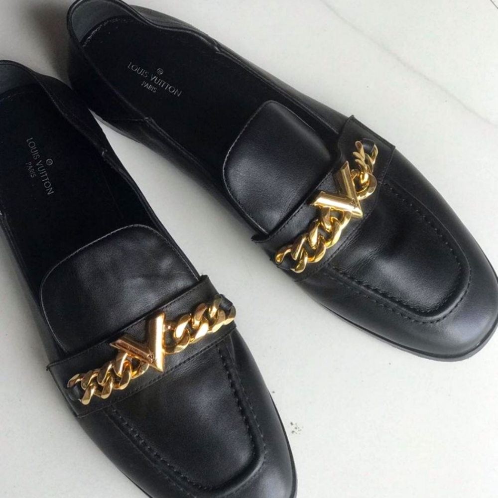 Authentic Louis Vuitton Chain Loafers